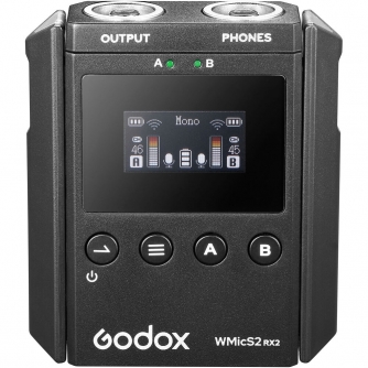 Bezvadu audio sistēmas - Godox WMicS2 Kit 2 UHF Wireless Microphone System - быстрый заказ от производителя