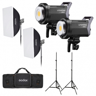 LED monobloki - Godox Litemons LA200D Daylight Duo Kit LA200D DUO - ātri pasūtīt no ražotāja