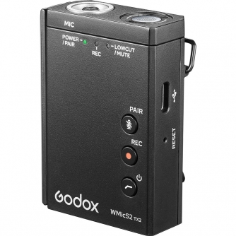 Bezvadu audio sistēmas - Godox WMicS2 TX2 UHF Wireless Transmitter - быстрый заказ от производителя