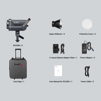 LED Light Set - SmallRig RC220D 3 Light Kit COB Video Light 4027 - quick order from manufacturer