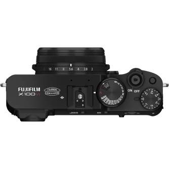 Kompaktkameras - FUJIFILM X100VI Black Digitālā kamera 40.2MP APS-C 35mm F2 IBIS 6.2K ND-filtrs - perc šodien veikalā un ar piegādi