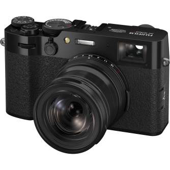 Kompaktkameras - FUJIFILM X100VI Black Digitālā kamera 40.2MP APS-C 35mm F2 IBIS 6.2K ND-filtrs - perc šodien veikalā un ar piegādi