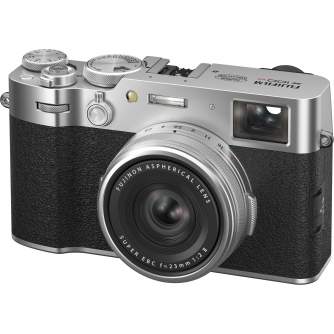 Компактные камеры - FUJIFILM X100VI Silver Цифровая фотокамера 40,2 Мп APS-C 35 мм F2 IBIS 6,2K ND-фильтр - быстрый заказ от про