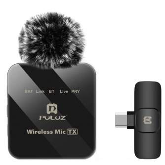 Wireless Lavalier Microphones - Wireless Lavalier Microphone PULUZ PU648B (USB-C) Android & iPhone 15 - buy today in store and with delivery