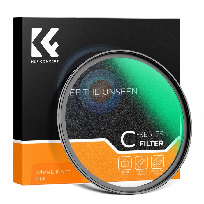 Soft Focus Filters - K&F Concept 52MM C Serie White Mist Filter Cinematic Effect Filter with 18 Multi-Layer Coatings KF01.2421 - quick order from manufacturer