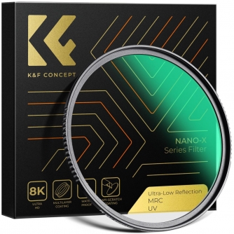 UV aizsargfiltri - K&F Concept 77mm UV Filter 0.1% Ultra-low Reflection (titanium coating ) with 28 Multi-Layer Coatings Nano-X Series KF01.2467 - ātri pasūtīt no ražotāja