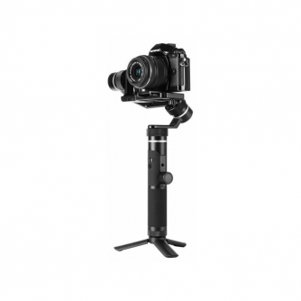 Gimbals FeiyuTech G6 Plus viedtālrunim, darbības un bezspoguļa kamerām