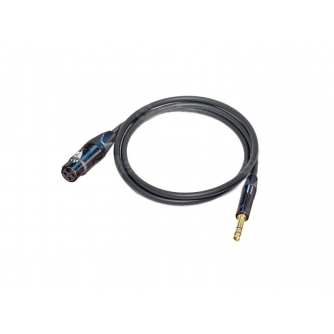 Canare L-2T2S microphone cable 6,0mm, XLR (F) / JACK TRS 6,3mm 1m, BLK CA-2TS-F/TRS-BLK-1