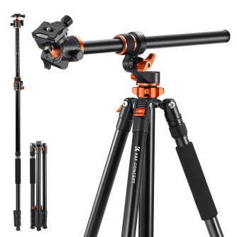 Foto statīvi - K&F Concept K&F 90 inch /2.3m Camera Tripods magnesium aluminum alloy tripods Reversible Detachable Monopod KF09.