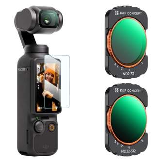 K&amp;F Concept K&amp;F VND Фильтры для DJI Osmo Pocket 3, магнитные переменные фильтры 