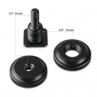 Rigu aksesuāri - SmallRig 1631 Cold Shoe Adapter with 3/8 naar 1/4 Schroefdraad (2 stuks) 1631 - ātri pasūtīt no ražotāja