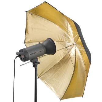 Foto lietussargi - Walimex Reflex Umbrella black/golden 2 lay., 109cm 17663 - ātri pasūtīt no ražotāja