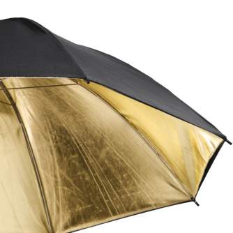 Foto lietussargi - Walimex Reflex Umbrella black/golden 2 lay., 109cm 17663 - ātri pasūtīt no ražotāja