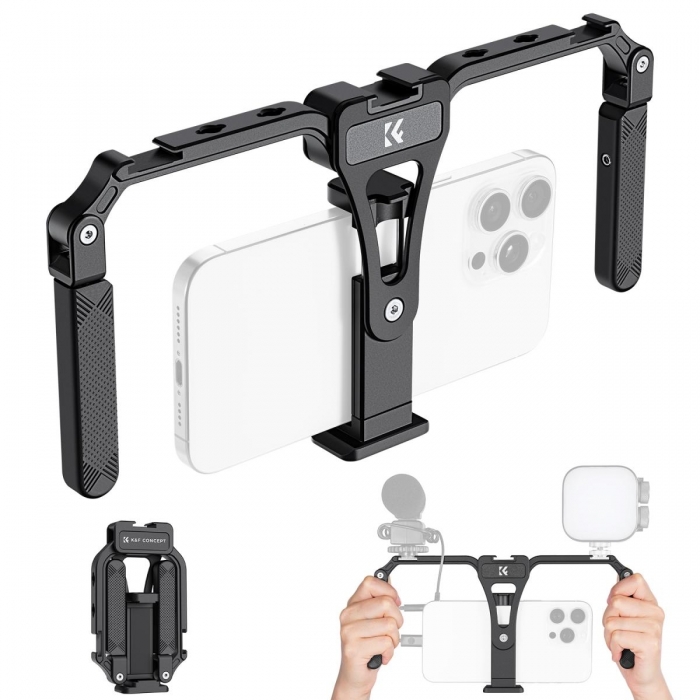 Smartphone Holders - K&F Concept CNC machining of mini mobile phone mirror folding bracket KF31.092 - quick order from manufacturer