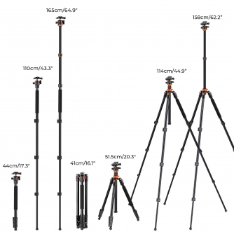 Photo Tripods - K&F Concept K254A1+BH-28L 2-in-1 Quick Release Plate kits KF09.084V4 - quick order from manufacturer