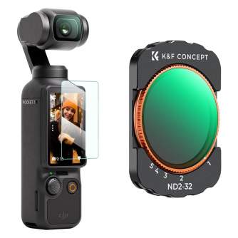 K&amp;F Concept VND2-32 filtrs priekš DJI Osmo Pocket 3 Magnētiskais VND filtrs 