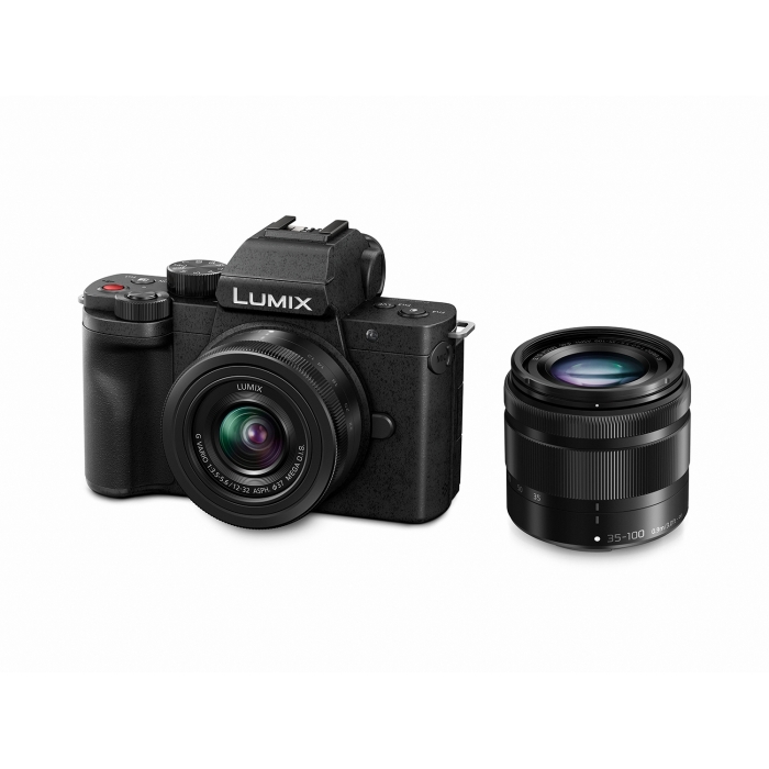 Bezspoguļa kameras - Panasonic LUMIX DC-G100W (G100 + 12-32mm + 35-100mm) DC-G100WEG-K - быстрый заказ от производителя