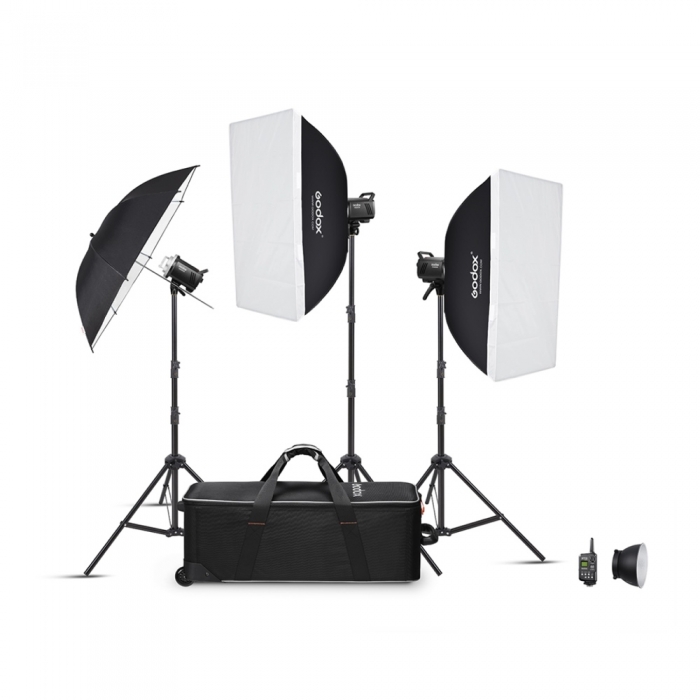 Studijas zibspuldžu komplekti - Godox MS300V-D Trio Studio Flash Kit MS300V D - ātri pasūtīt no ražotāja