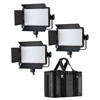 LED Monobloki - Godox LED500W Triple Panel Kit 500W 3 - быстрый заказ от производителя