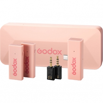 Bezvadu piespraužamie mikrofoni - Godox MoveLink Mini UC Kit 2 (Pink) Wireless Microphone Kit - ātri pasūtīt no ražotāja