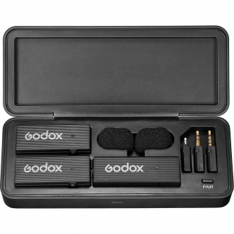 Wireless Lavalier Microphones - Godox MoveLink Mini LT Kit 2 (Black) - quick order from manufacturer