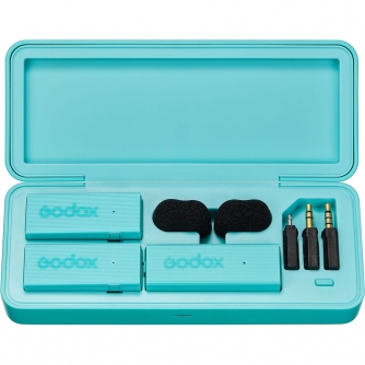 Bezvadu piespraužamie mikrofoni - Godox MoveLink Mini LT Kit 2 (Macaron Green) Wireless Microphone - ātri pasūtīt no ražotāja