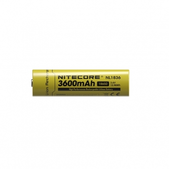 Kameru akumulatori - Nitecore NL1836 Rechargeable Li-ion Battery 3600mAh 3.6V - ātri pasūtīt no ražotāja