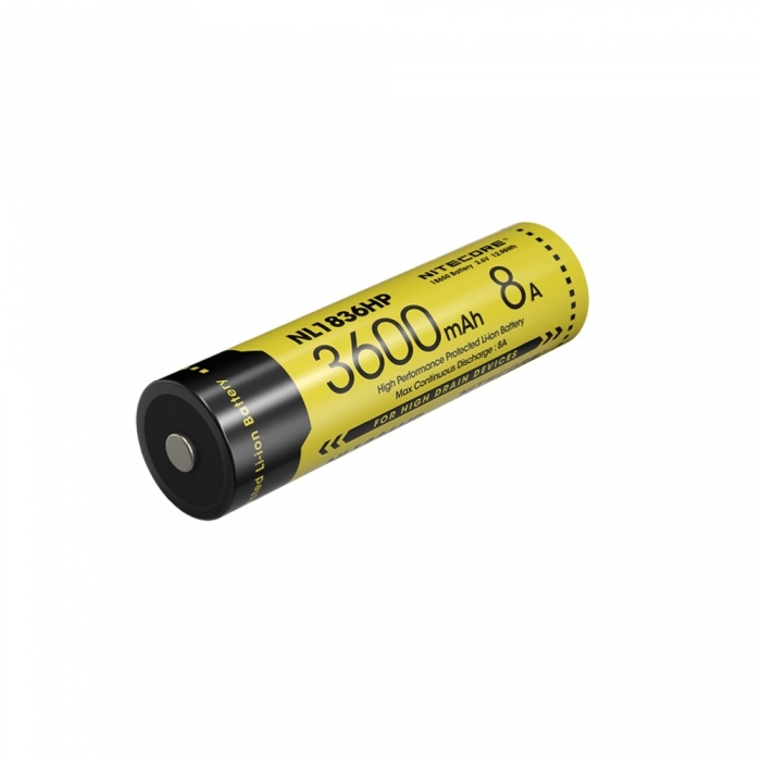 Kameru akumulatori - Nitecore NL1836HP 18650 Li-ion Battery (3600mAh, 8A) - ātri pasūtīt no ražotāja