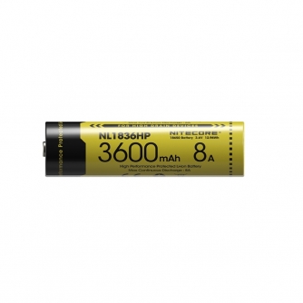 Kameru akumulatori - Nitecore NL1836HP 18650 Li-ion Battery (3600mAh, 8A) - быстрый заказ от производителя