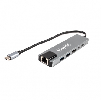 Docks & HUB - Caruba 6-in-1 USB-C centrmezgls ar Ethernet CUSB 9 - ātri pasūtīt no ražotāja