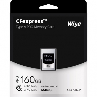 Atmiņas kartes - Wise CFexpress Type A PRO - 160GB (CFX-A160P) - быстрый заказ от производителя