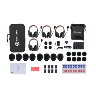 Bezvadu audio sistēmas - Hollyland Solidcom C1 Pro - 4S-DH (4x Double-Ear Headset) SOLIDCOM C1 PRO-4S-DH - ātri pasūtīt no ražotāja