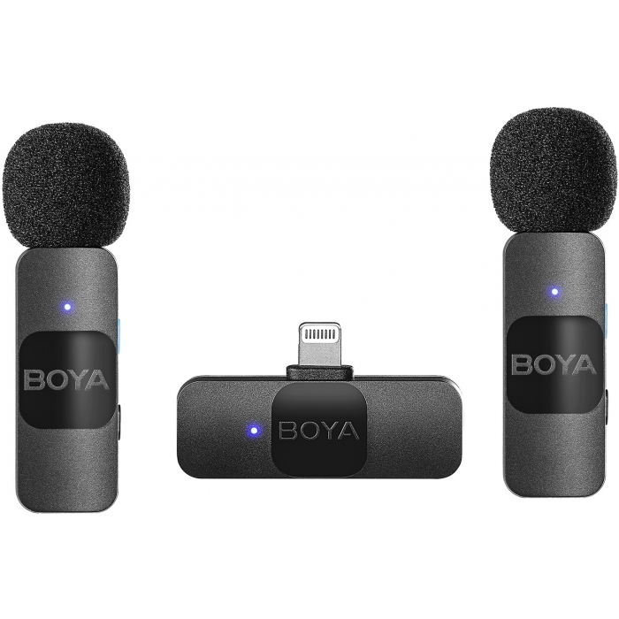 Bezvadu piespraužamie mikrofoni - Boya wireless microphone BY-V2 Lightning - ātri pasūtīt no ražotāja