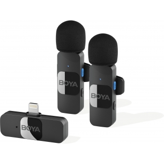 Bezvadu piespraužamie mikrofoni - Boya wireless microphone BY-V2 Lightning - ātri pasūtīt no ražotāja