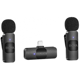 Bezvadu piespraužamie mikrofoni - Boya wireless microphone BY-V2 Lightning - ātri pasūtīt no ražotāja