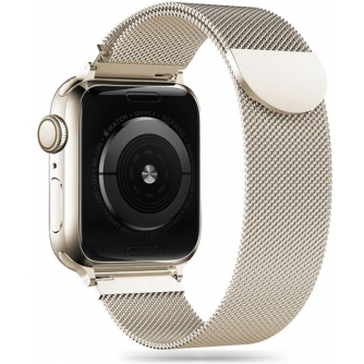 Citi aksesuāri - Tech-Protect watch strap MilaneseBand Apple Watch 42/44/45/49mm, starlight - ātri pasūtīt no ražotāja