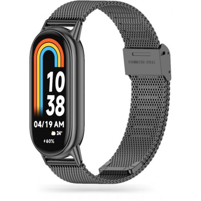 Citi aksesuāri - Tech-Protect watch strap MilaneseBand Xiaomi Smart Band 8, black - ātri pasūtīt no ražotāja