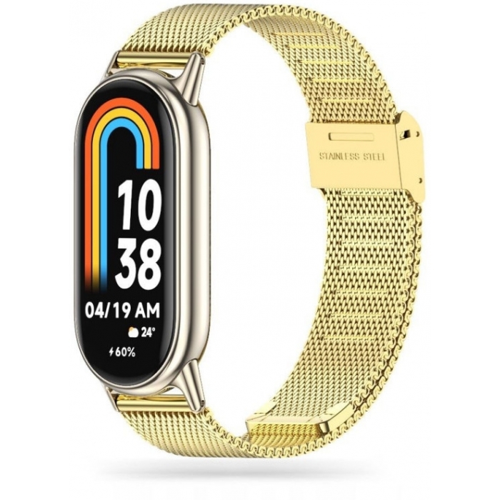 Vairs neražo - Tech-Protect watch strap MilaneseBand Xiaomi Smart Band 8, gold