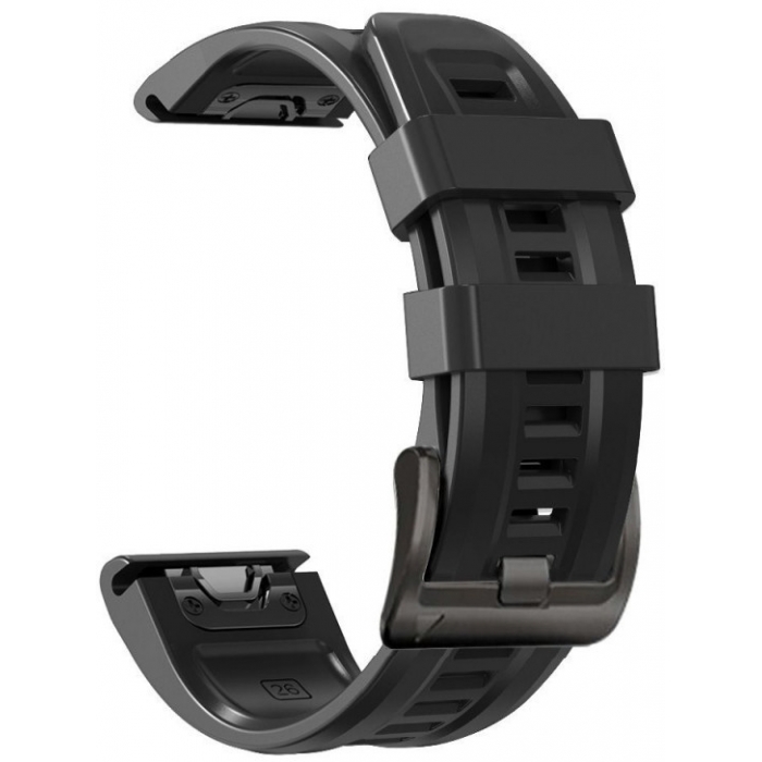 Больше не производится - Ремешок для часов IconBand Garmin fenix 3/5X/3HR/5X Plus/6X/6X Pro/7X, черный