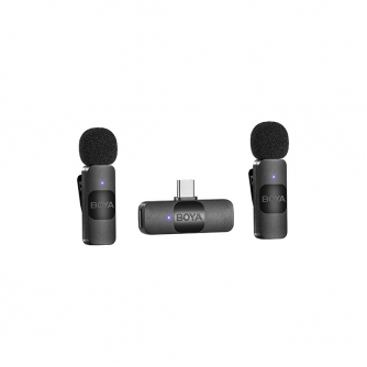 Bezvadu piespraužamie mikrofoni - Boya wireless microphone BY-V20 USB-C V2.0 - ātri pasūtīt no ražotāja