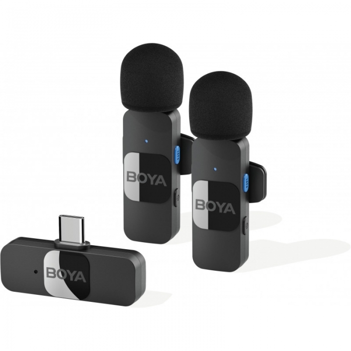 Bezvadu piespraužamie mikrofoni - Boya wireless microphone BY-V20 USB-C V2.0 - ātri pasūtīt no ražotāja