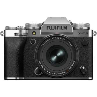 Mirrorless Cameras - Fujifilm X-T5 XF16-50mm F2.8-4.8 R LM WR Silver APS-C X-Trans mirrorless camera kit - quick order from manufacturer