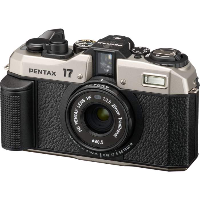 Filmu kameras - Pentax 17 filmiņu kamera 35mm half frame ar 25mm F3.5 Dark Silver - ātri pasūtīt no ražotāja