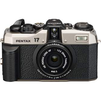 Film Cameras - Pentax 17 film camera 35mm half frame w. 25mm F3.5 Dark Silver - quick order from manufacturer