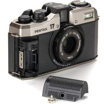 Film Cameras - Pentax 17 film camera 35mm half frame w. 25mm F3.5 Dark Silver - quick order from manufacturer