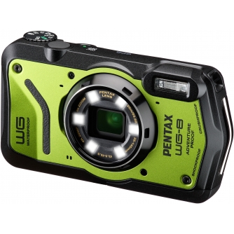 Compact Cameras - Pentax WG-8 Green Waterproof Camera 20MP 4K 5x Zoom 01501 - quick order from manufacturer