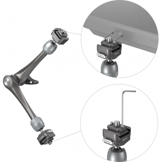 Rigu aksesuāri - SMALLRIG 4489 HAWKLOCK H21 QUICK RELEASE ROSETTE MAGIC ARM (11) 4489 - ātri pasūtīt no ražotāja