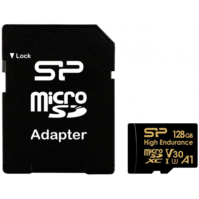 SiliconPowermemorycardmicroSDXC128GBHighEndurance adapterSP128GBSTXDV3V1HSP