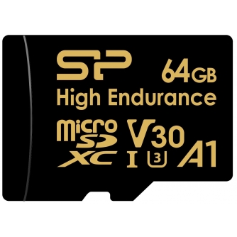 SiliconPowermemorycardmicroSDXC64GBHighEndurance adapterSP064GBSTXDV3V1HSP