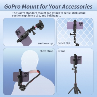 Telefona turētāji - Ulanzi MA28 GoPro Mount Phone Holder M027GBB1 - ātri pasūtīt no ražotāja